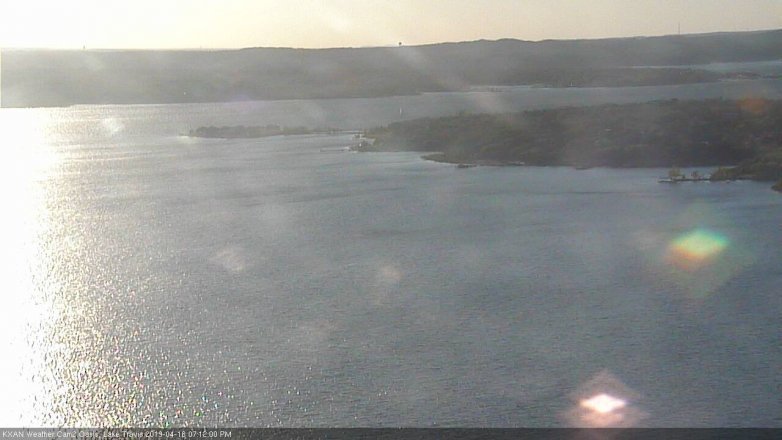 Lake Travis webcam, April 18, 2019 6:15 PM CT