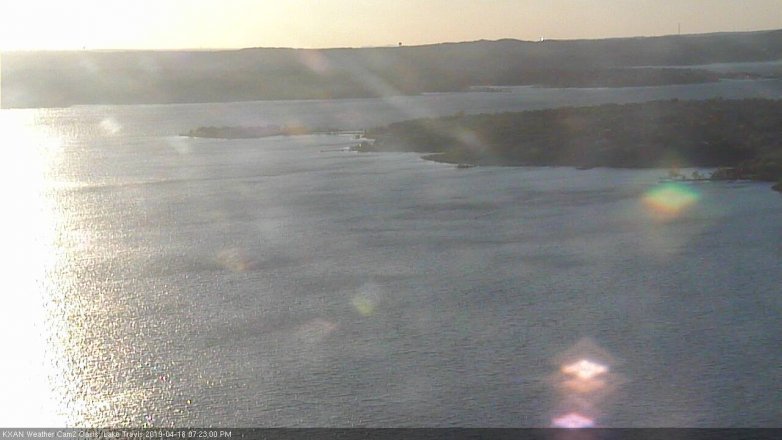 Lake Travis webcam, April 18, 2019 6:25 PM CT