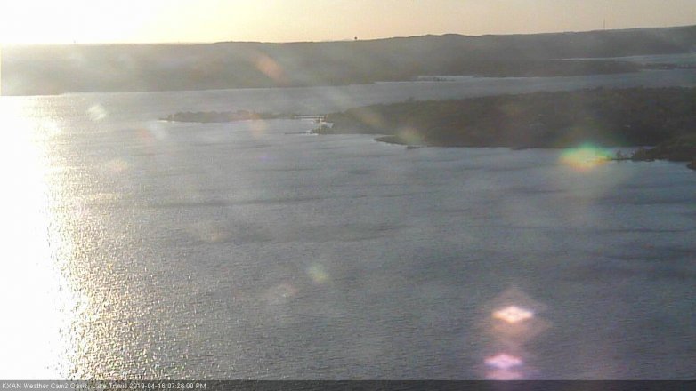 Lake Travis webcam, April 18, 2019 6:30 PM CT