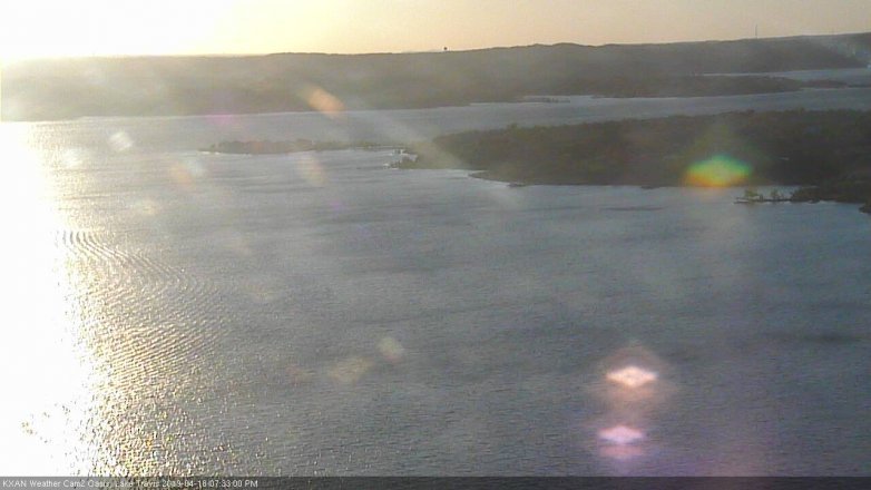 Lake Travis webcam, April 18, 2019 6:35 PM CT