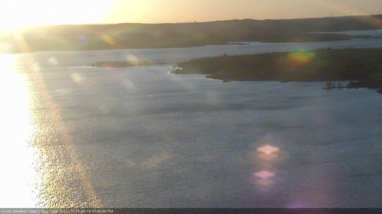 Lake Travis webcam, April 18, 2019 6:45 PM CT