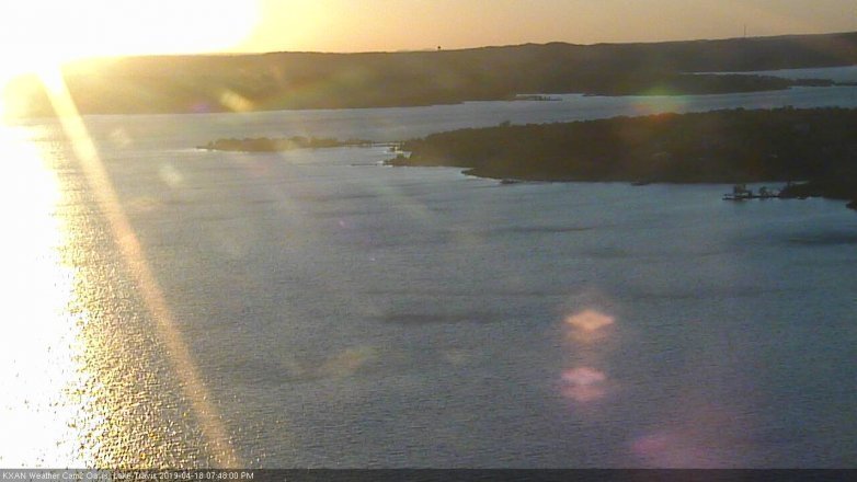 Lake Travis webcam, April 18, 2019 6:50 PM CT