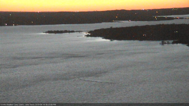 Lake Travis webcam, April 18, 2019 7:35 PM CT