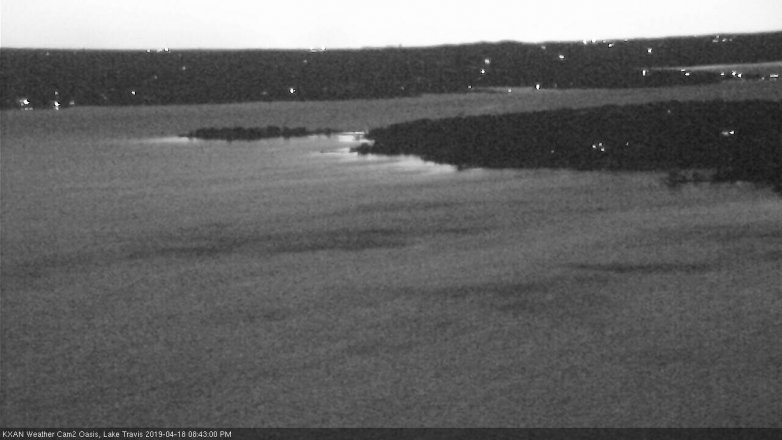 Lake Travis webcam, April 18, 2019 7:45 PM CT
