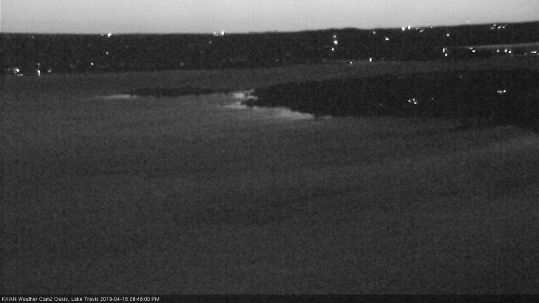 Lake Travis webcam, April 18, 2019 7:50 PM CT