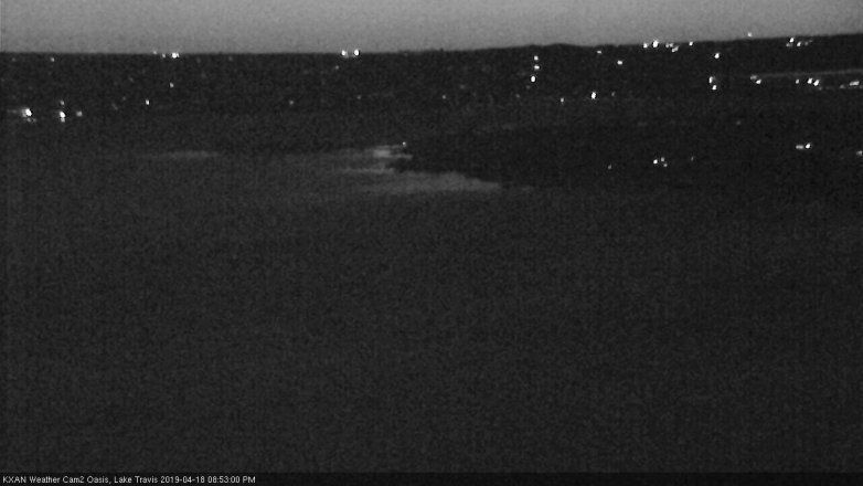 Lake Travis webcam, April 18, 2019 7:55 PM CT