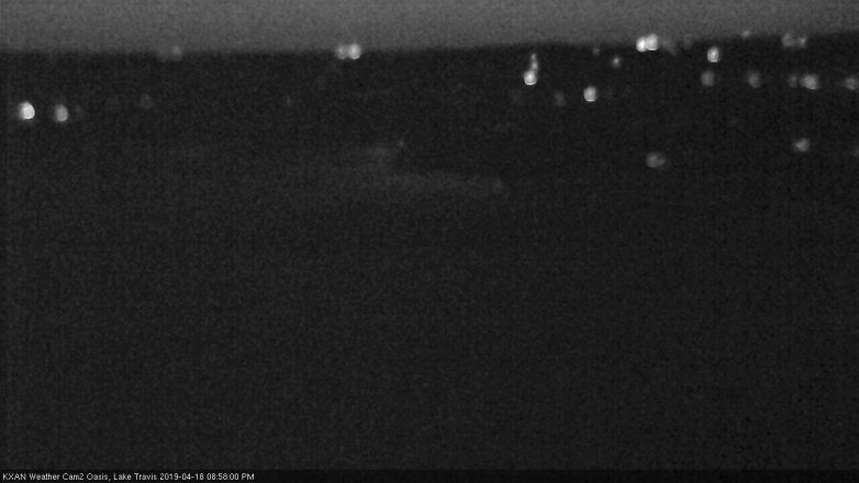 Lake Travis webcam, April 18, 2019 8:00 PM CT