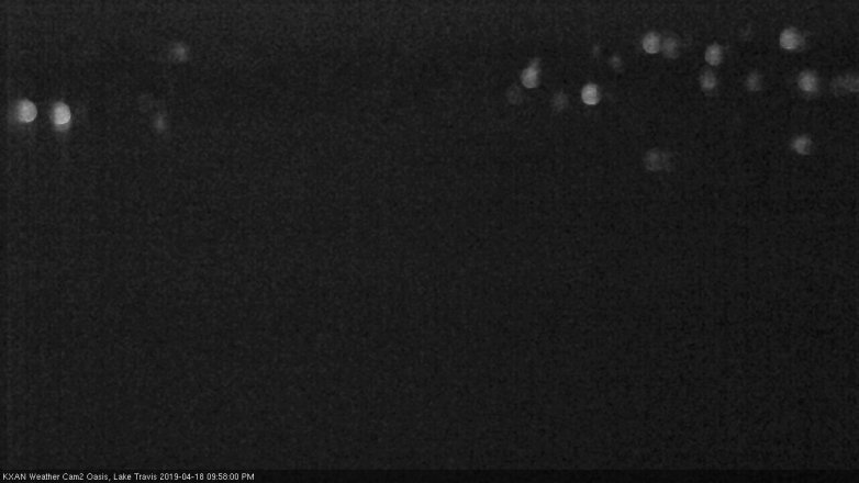 Lake Travis webcam, April 18, 2019 9:00 PM CT