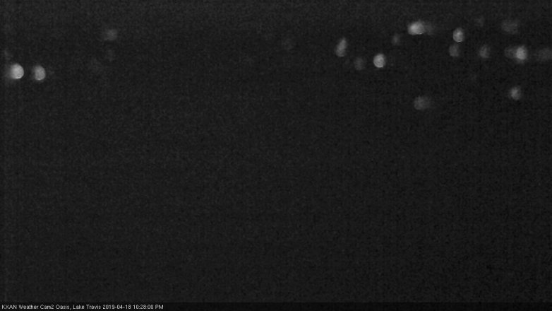 Lake Travis webcam, April 18, 2019 9:30 PM CT