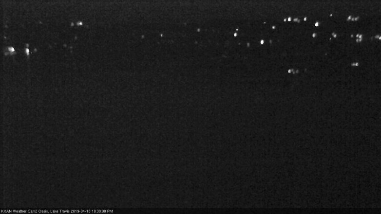 Lake Travis webcam, April 18, 2019 9:40 PM CT