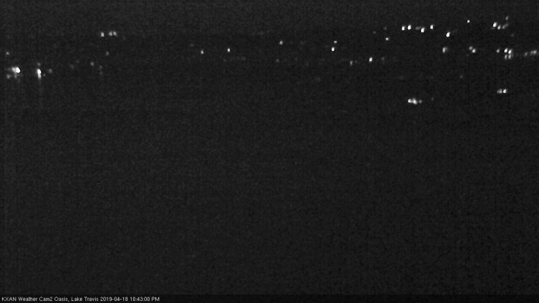 Lake Travis webcam, April 18, 2019 9:45 PM CT