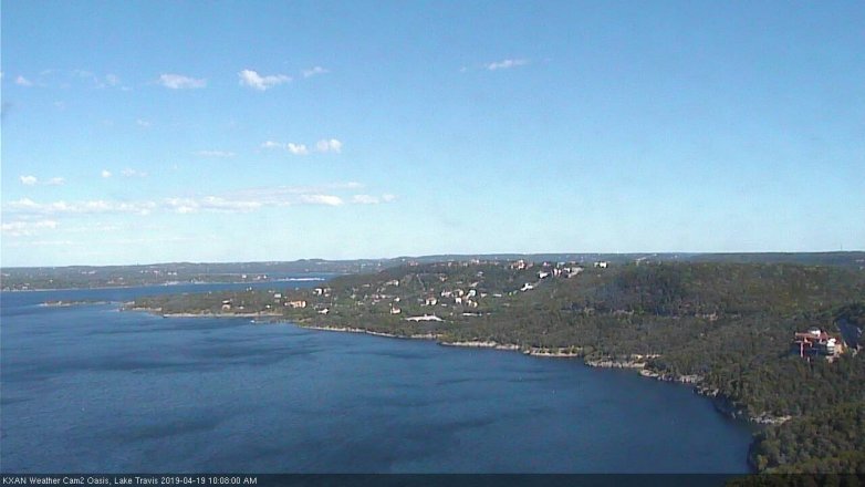 Lake Travis webcam, April 19, 2019 9:10 AM CT