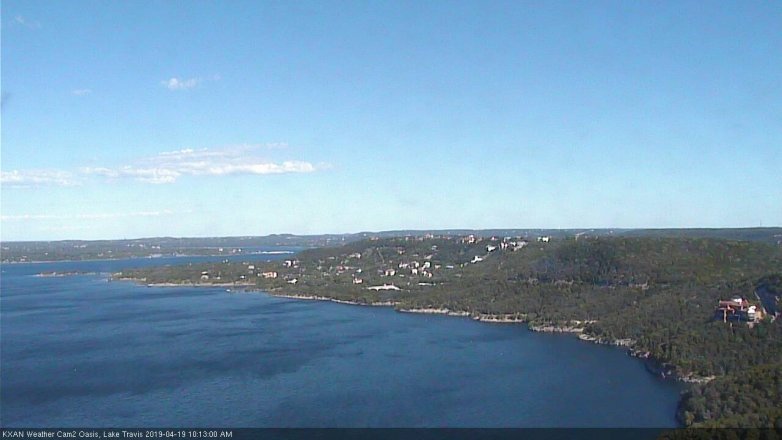 Lake Travis webcam, April 19, 2019 9:15 AM CT