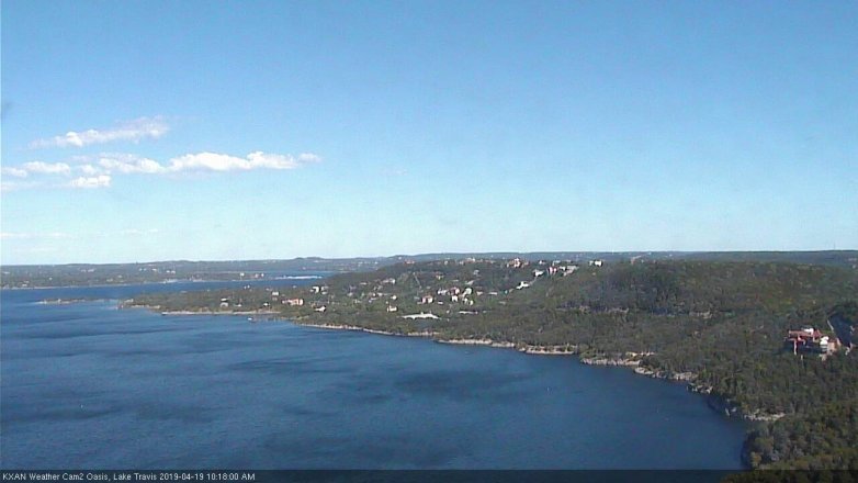 Lake Travis webcam, April 19, 2019 9:20 AM CT