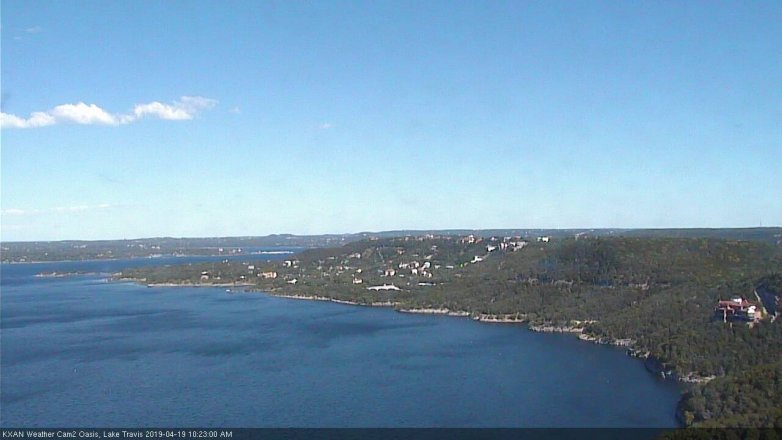 Lake Travis webcam, April 19, 2019 9:25 AM CT