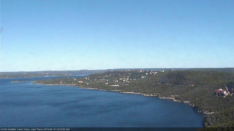 Lake Travis webcam, April 19, 2019 9:35 AM CT
