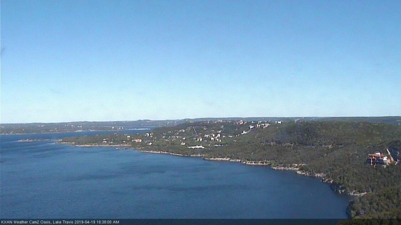 Lake Travis webcam, April 19, 2019 9:40 AM CT