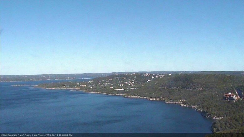 Lake Travis webcam, April 19, 2019 9:45 AM CT