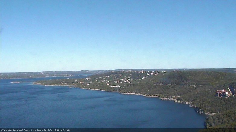 Lake Travis webcam, April 19, 2019 9:50 AM CT