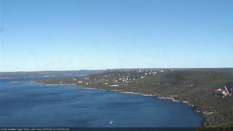 Lake Travis webcam, April 19, 2019 9:55 AM CT