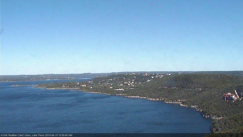 Lake Travis webcam, April 19, 2019 10:00 AM CT