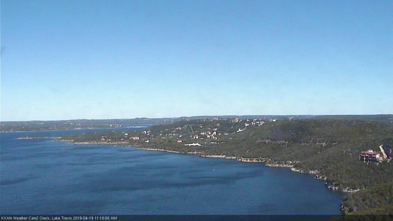 Lake Travis webcam, April 19, 2019 10:20 AM CT
