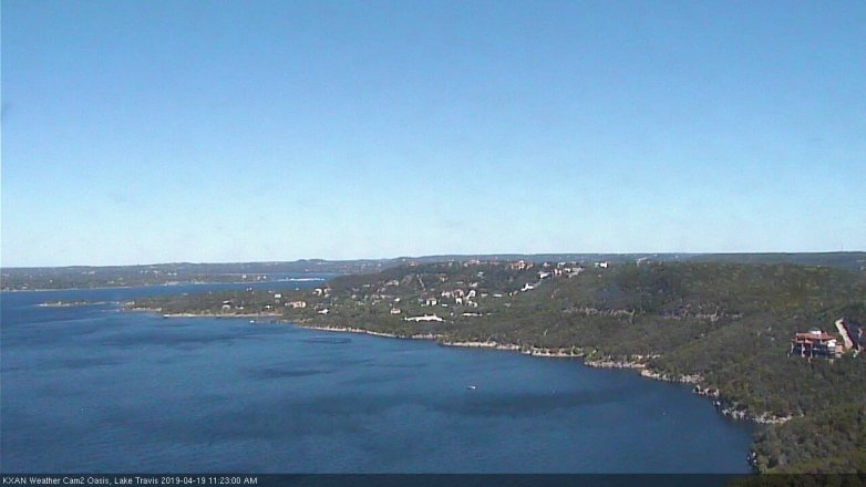 Lake Travis webcam, April 19, 2019 10:25 AM CT