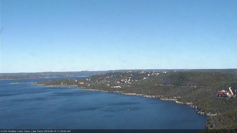 Lake Travis webcam, April 19, 2019 10:30 AM CT