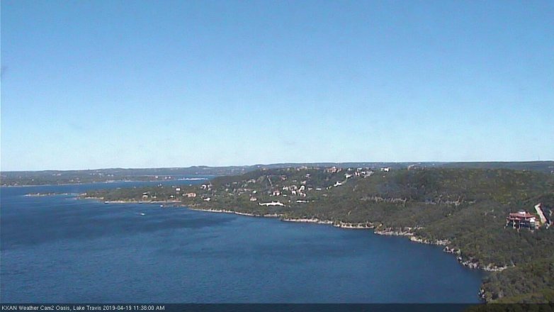 Lake Travis webcam, April 19, 2019 10:40 AM CT