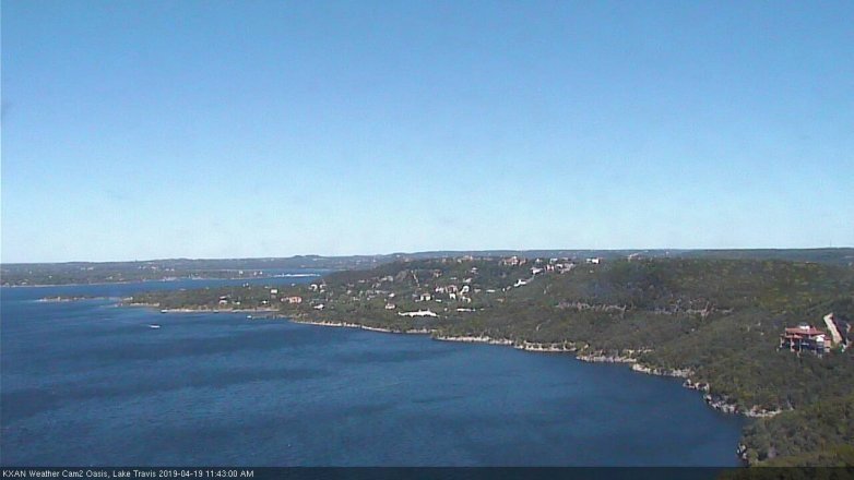 Lake Travis webcam, April 19, 2019 10:45 AM CT