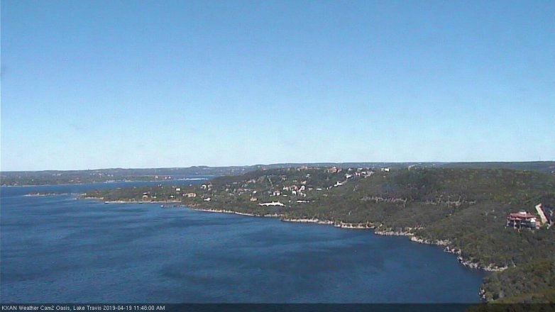 Lake Travis webcam, April 19, 2019 10:50 AM CT