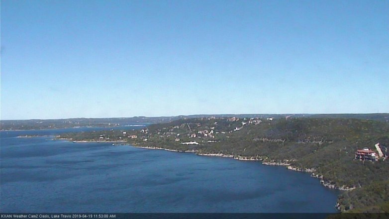 Lake Travis webcam, April 19, 2019 10:55 AM CT