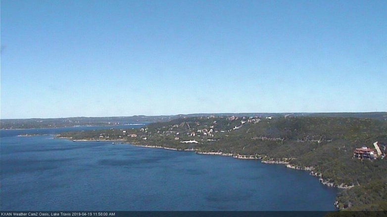 Lake Travis webcam, April 19, 2019 11:00 AM CT
