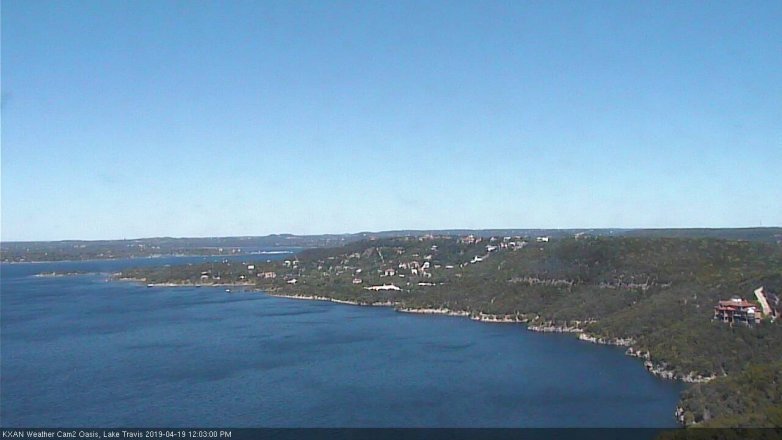Lake Travis webcam, April 19, 2019 11:05 AM CT