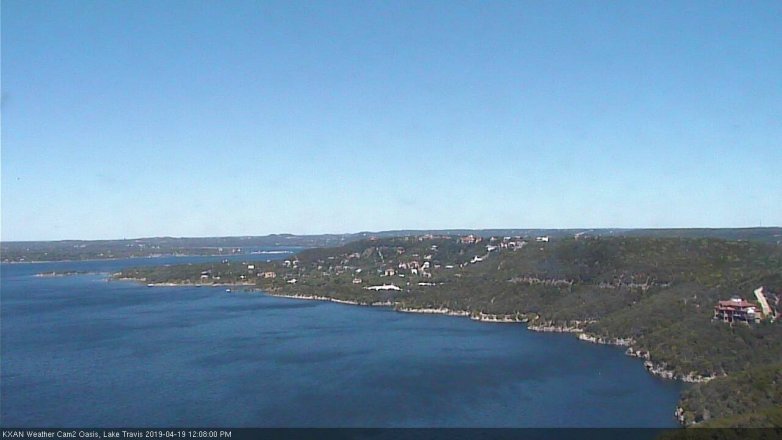 Lake Travis webcam, April 19, 2019 11:10 AM CT