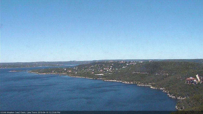 Lake Travis webcam, April 19, 2019 11:25 AM CT