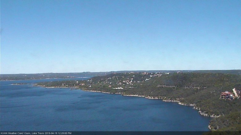 Lake Travis webcam, April 19, 2019 11:30 AM CT