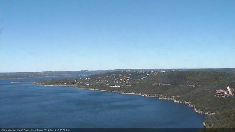 Lake Travis webcam, April 19, 2019 11:35 AM CT