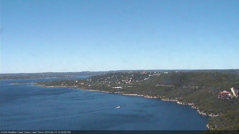 Lake Travis webcam, April 19, 2019 11:40 AM CT