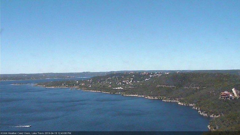 Lake Travis webcam, April 19, 2019 11:45 AM CT