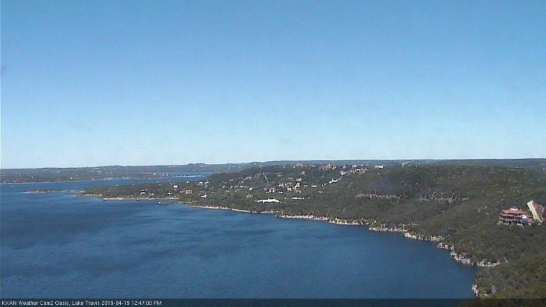 Lake Travis webcam, April 19, 2019 11:50 AM CT