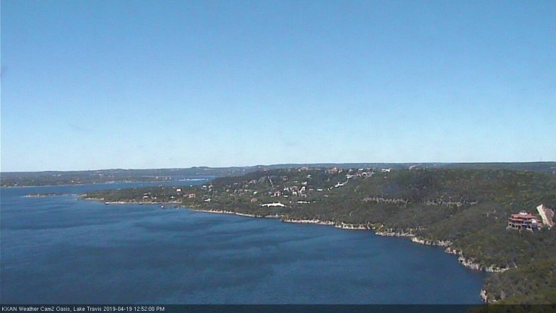 Lake Travis webcam, April 19, 2019 11:55 AM CT