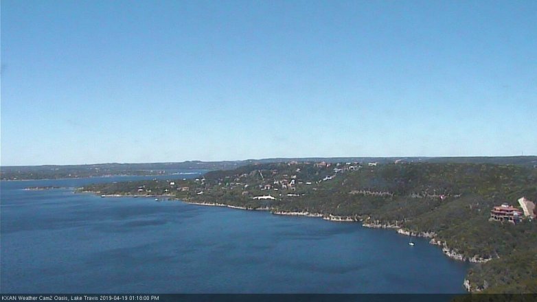 Lake Travis webcam, April 19, 2019 12:20 PM CT