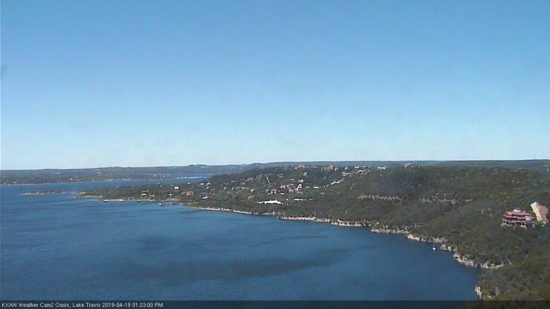 Lake Travis webcam, April 19, 2019 12:25 PM CT