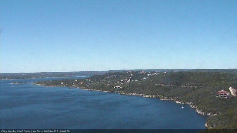 Lake Travis webcam, April 19, 2019 12:30 PM CT