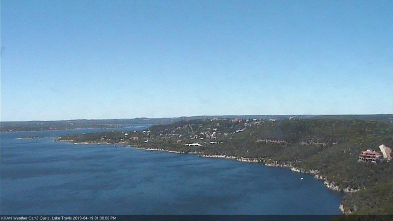 Lake Travis webcam, April 19, 2019 12:40 PM CT