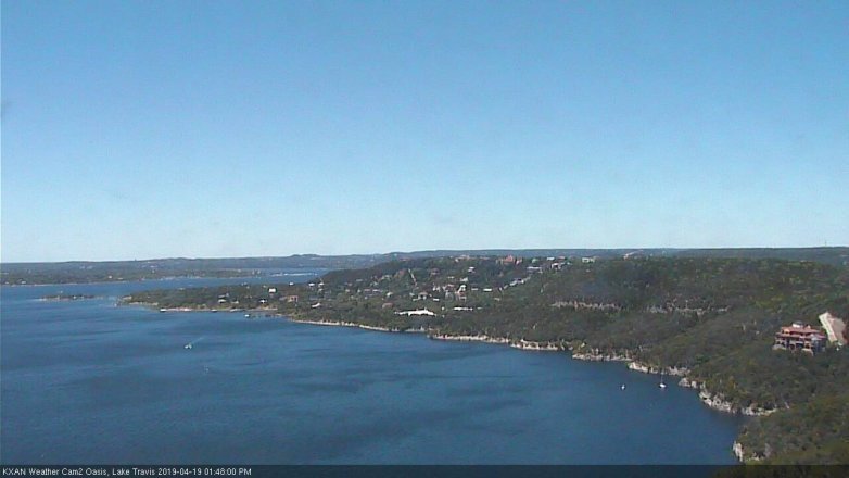 Lake Travis webcam, April 19, 2019 12:50 PM CT