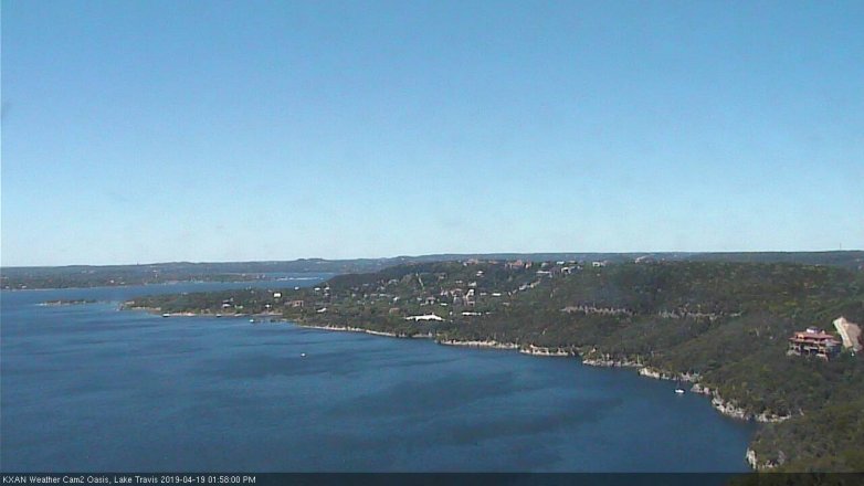 Lake Travis webcam, April 19, 2019 1:00 PM CT