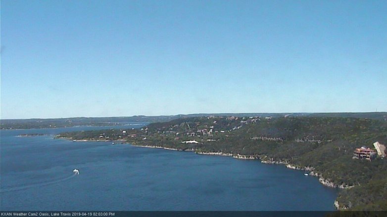 Lake Travis webcam, April 19, 2019 1:05 PM CT