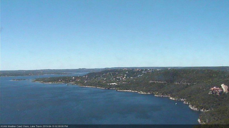 Lake Travis webcam, April 19, 2019 1:10 PM CT